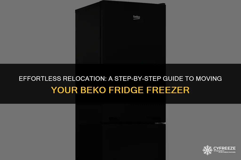 how to move a beko fridge freezer