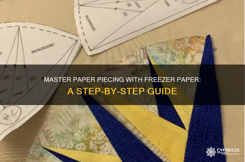 how to paper piece using freezer paper