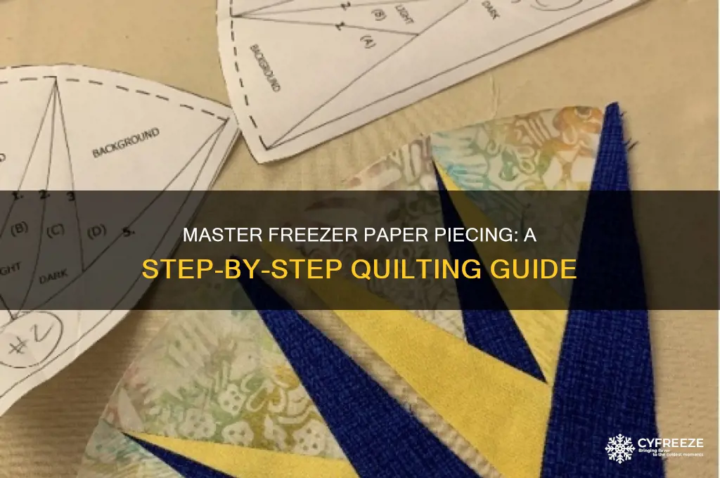 how to paper piecing using freezer paper