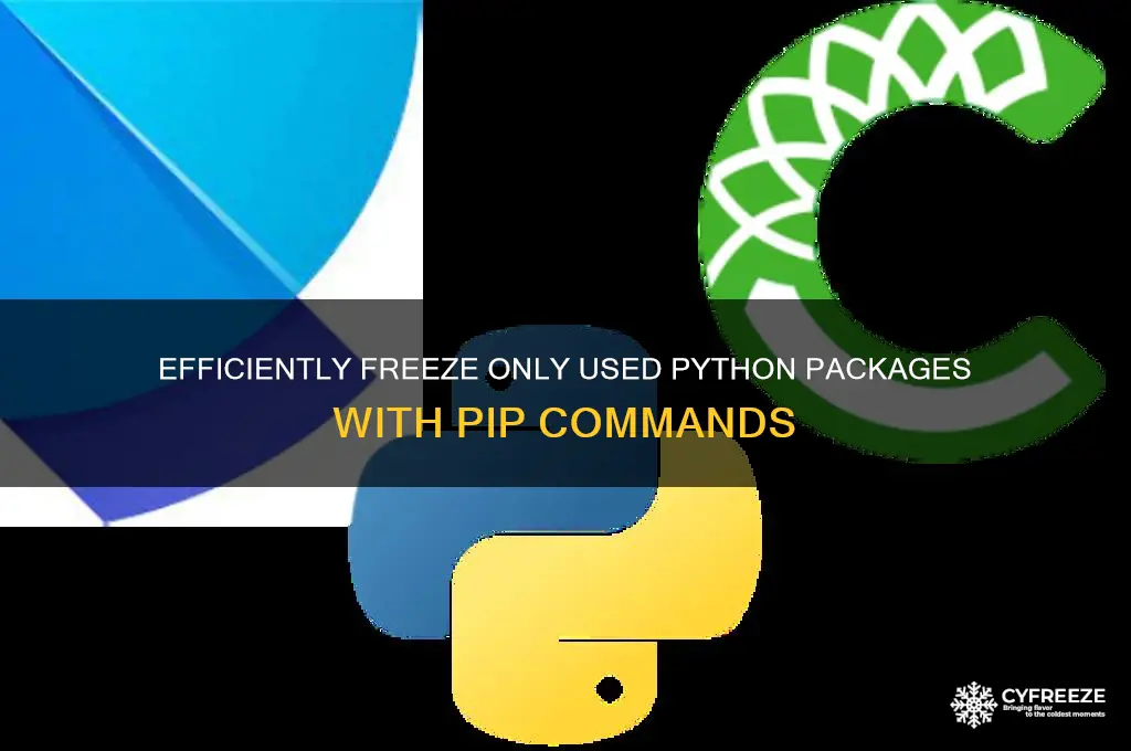 how to pip freeze only used packages