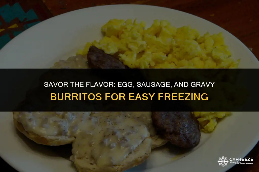 how to prepare egg sausage and gravy burritos to freeze