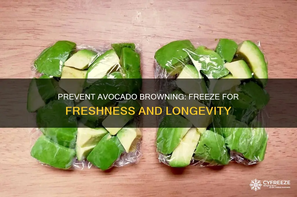 how to preserve avocadoes of getting brown freeze it