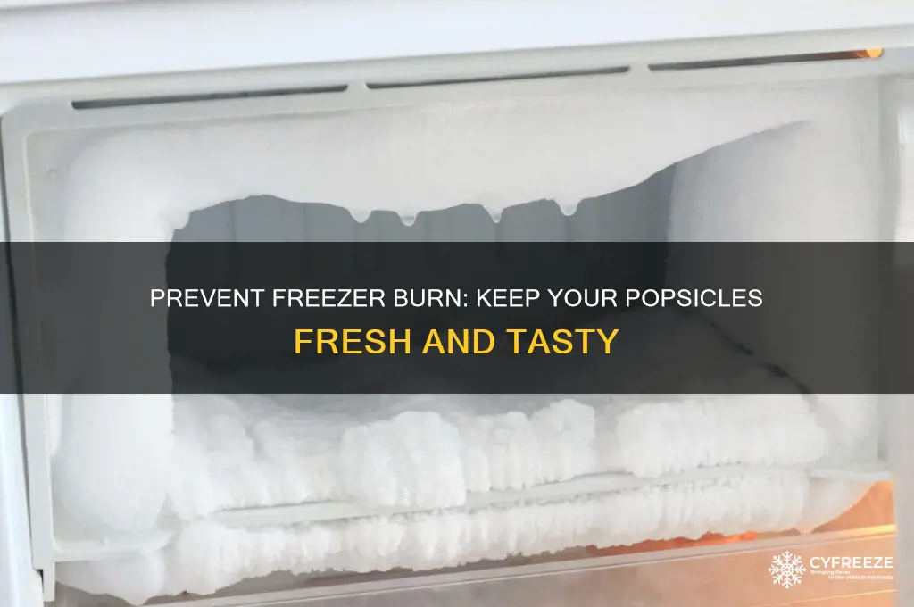 how to prevent popsicles getting freezer burn
