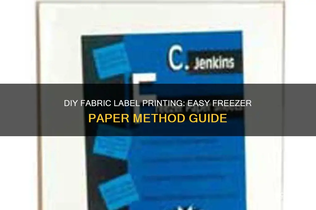 how to print fabric labels using freezer paper