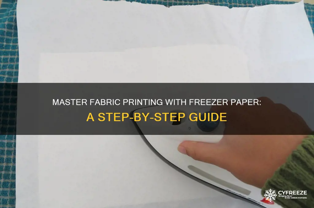 how to print fabric using freezer paper method