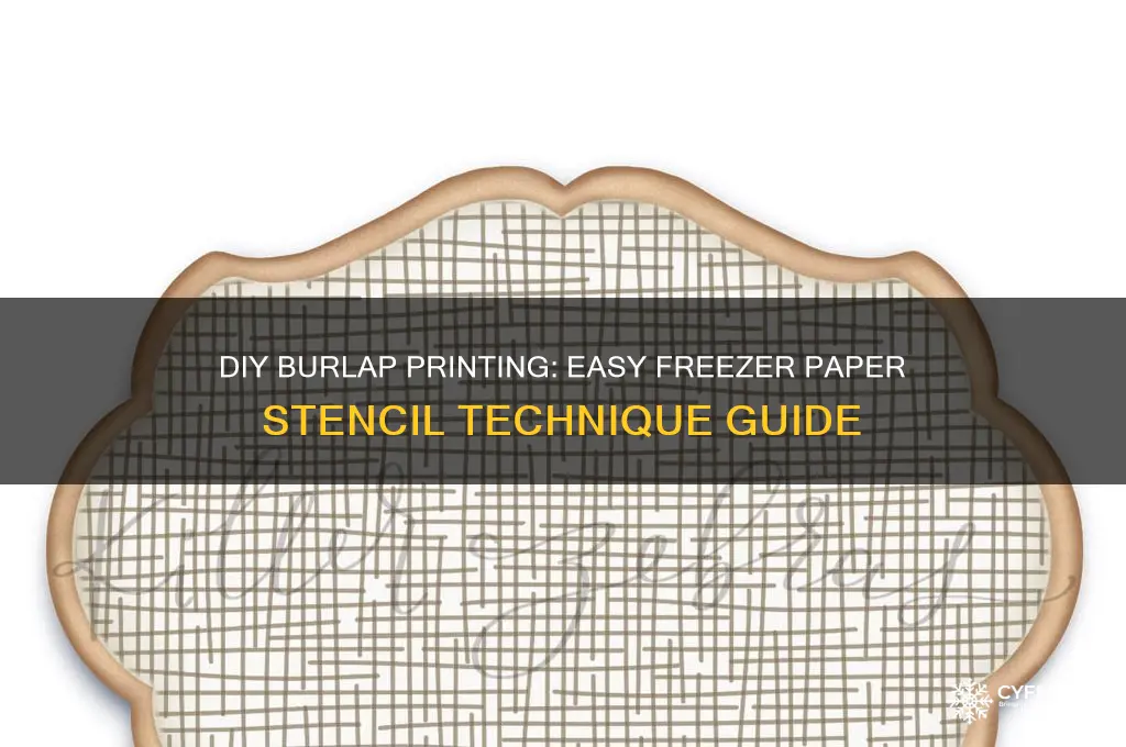 how to print on burlap using freezer paper