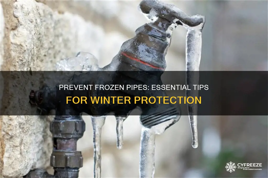 how to protect pipes against freezing temperatures