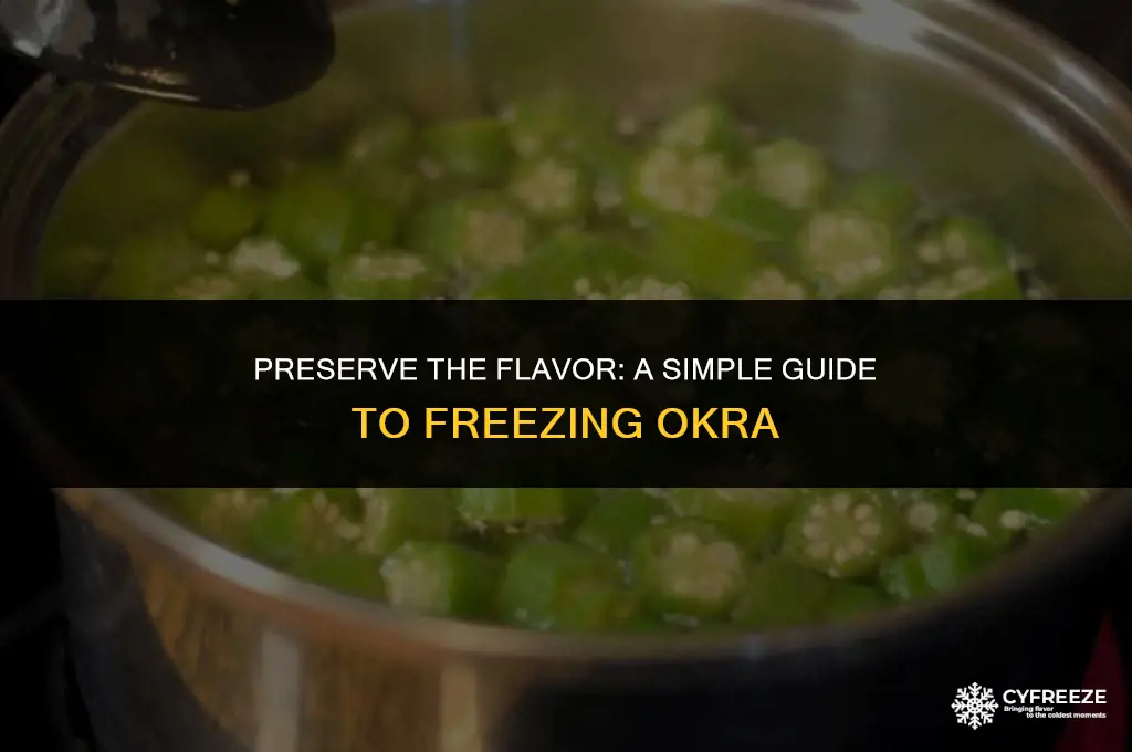 how to put okra in the freezer