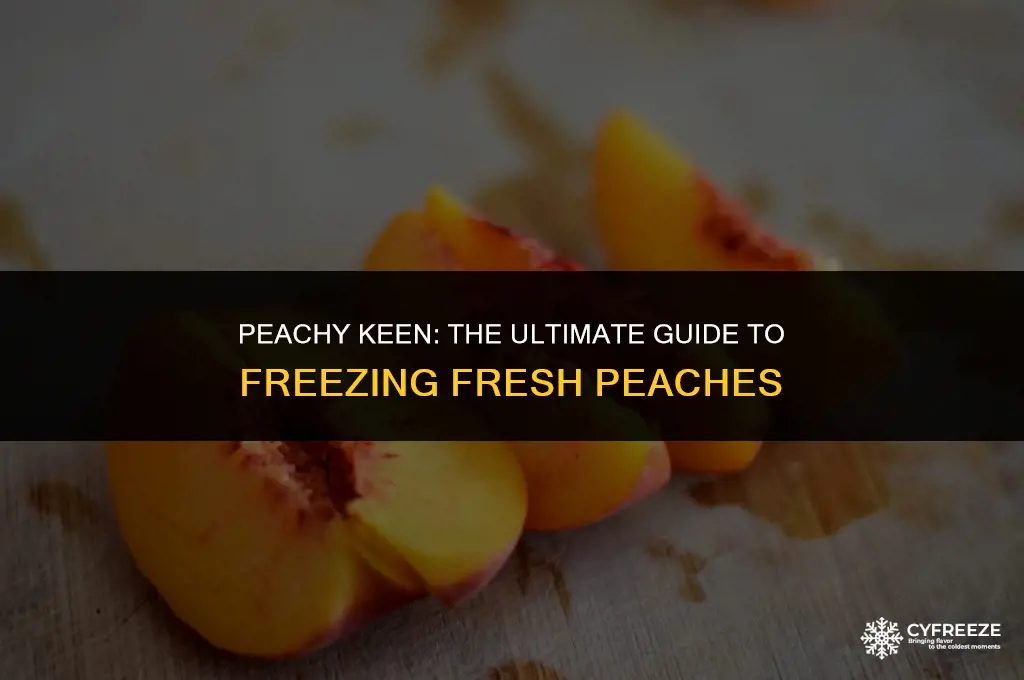 how to put peaches in the freezer
