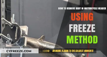 Freeze and Fix: Removing Motorcycle Header Dents Effortlessly