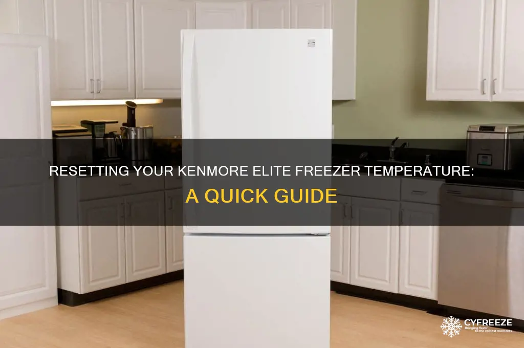 how to reset freezer temperature on kenmore elite