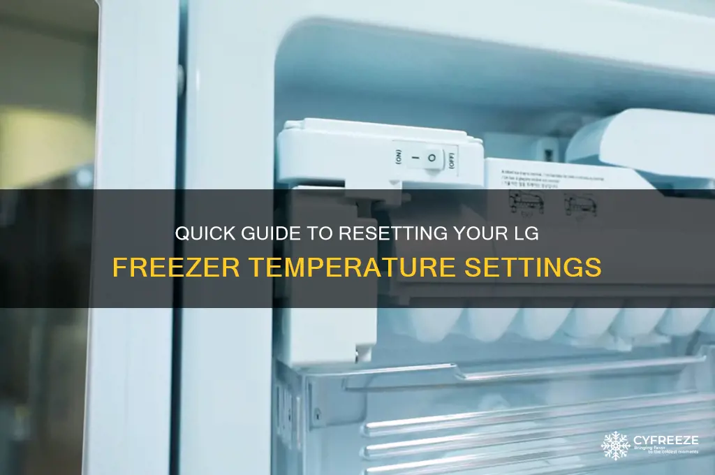 how to reset lg freezer temperature