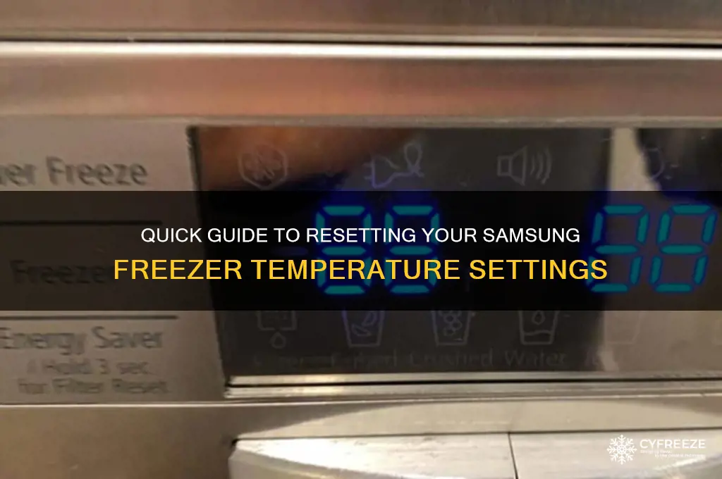 how to reset samsung freezer temperature