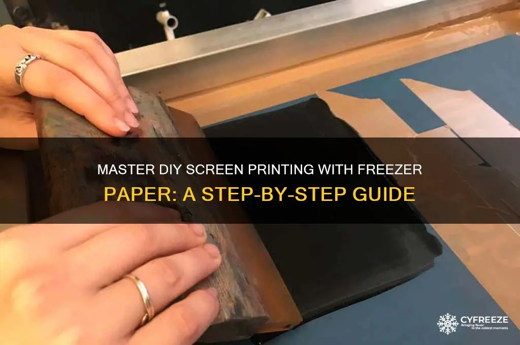 how to screen print using freezer paper