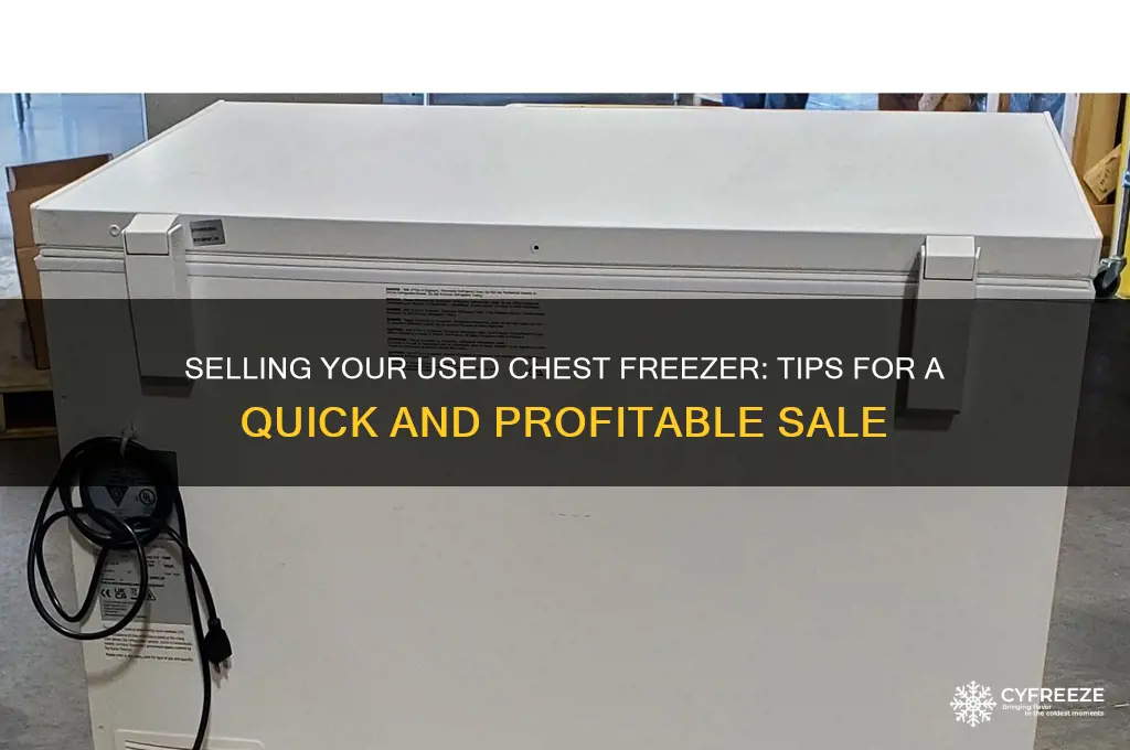 how to sell a used chest freezer