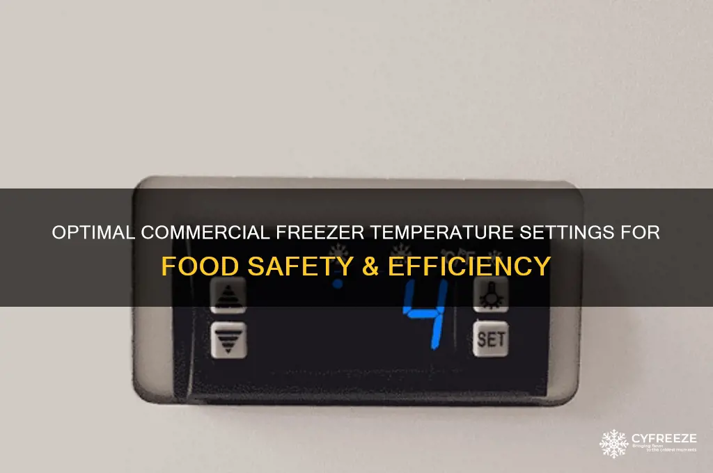 how to set commercial freezer temperature