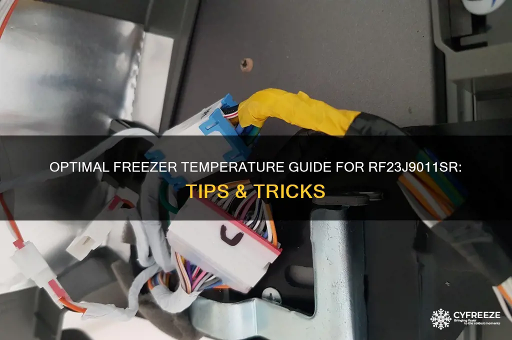 how to set correct temperature in freezer rf23j9011sr