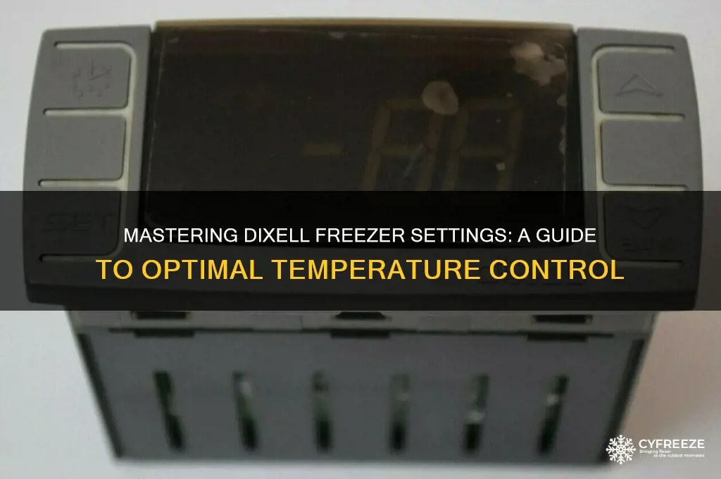 how to set dixell freezer temperature