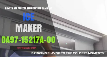 Samsung Ice Maker DA97-15217A-00: Optimal Freezer Temperature Setting Guide