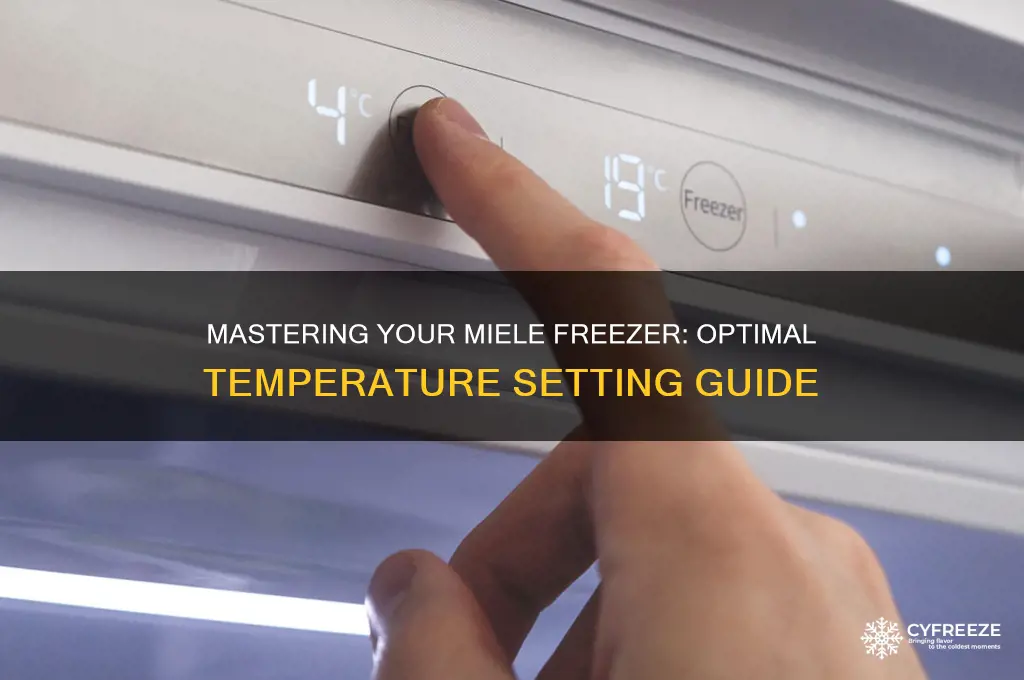 how to set miele freezer temperature