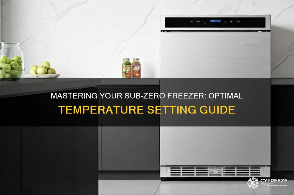 how to set sub zero freezer temperature
