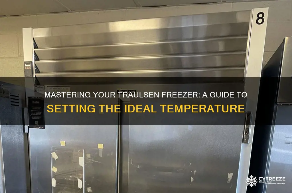 how to set temperature on traulsen freezer