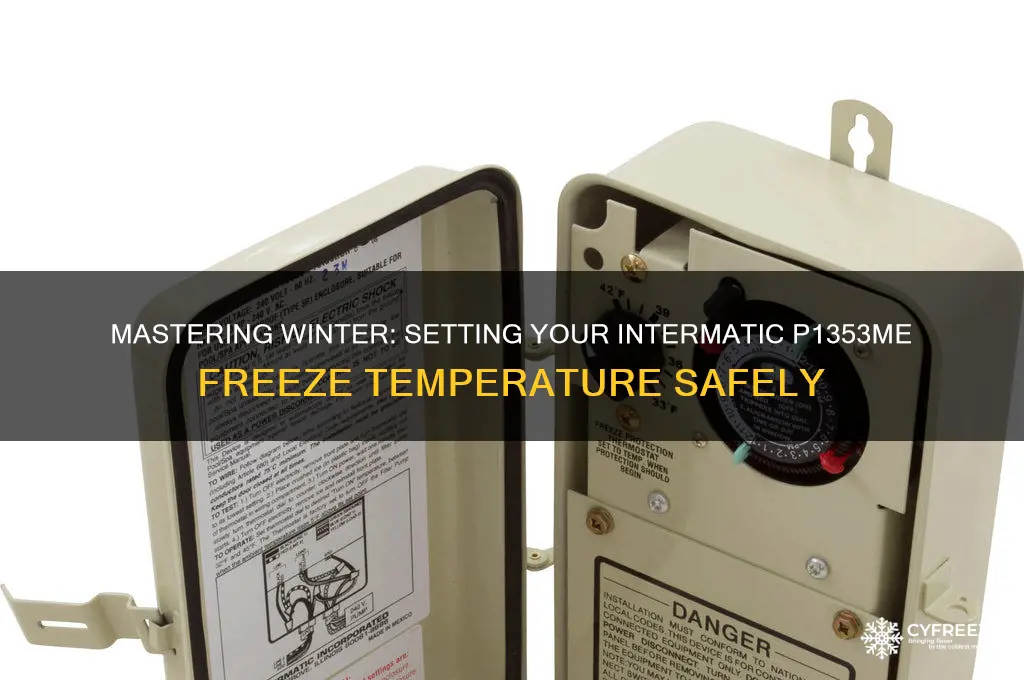 how to set the intermatic p1353me freeze temperature
