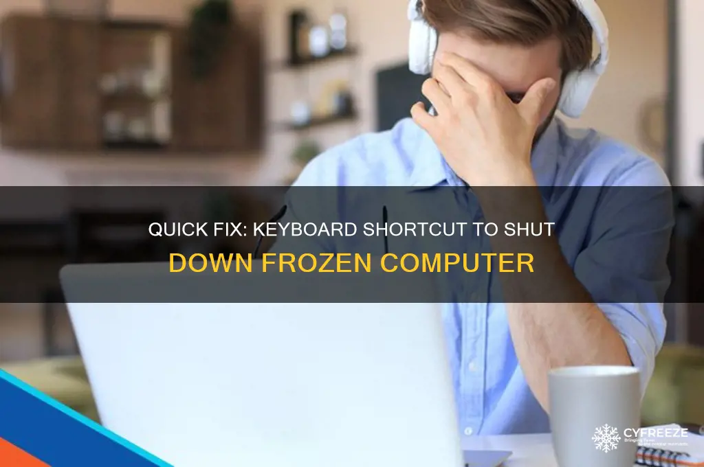 how to shut computer using keyboard when cursor freezes