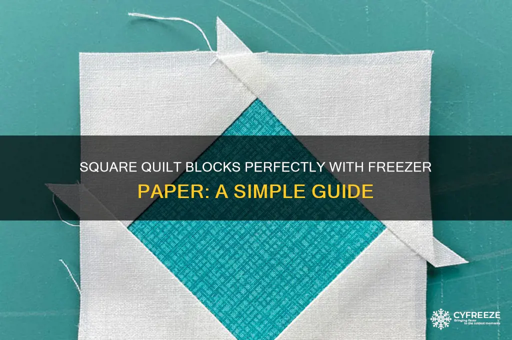 how to square up a quilt block using freezer paper