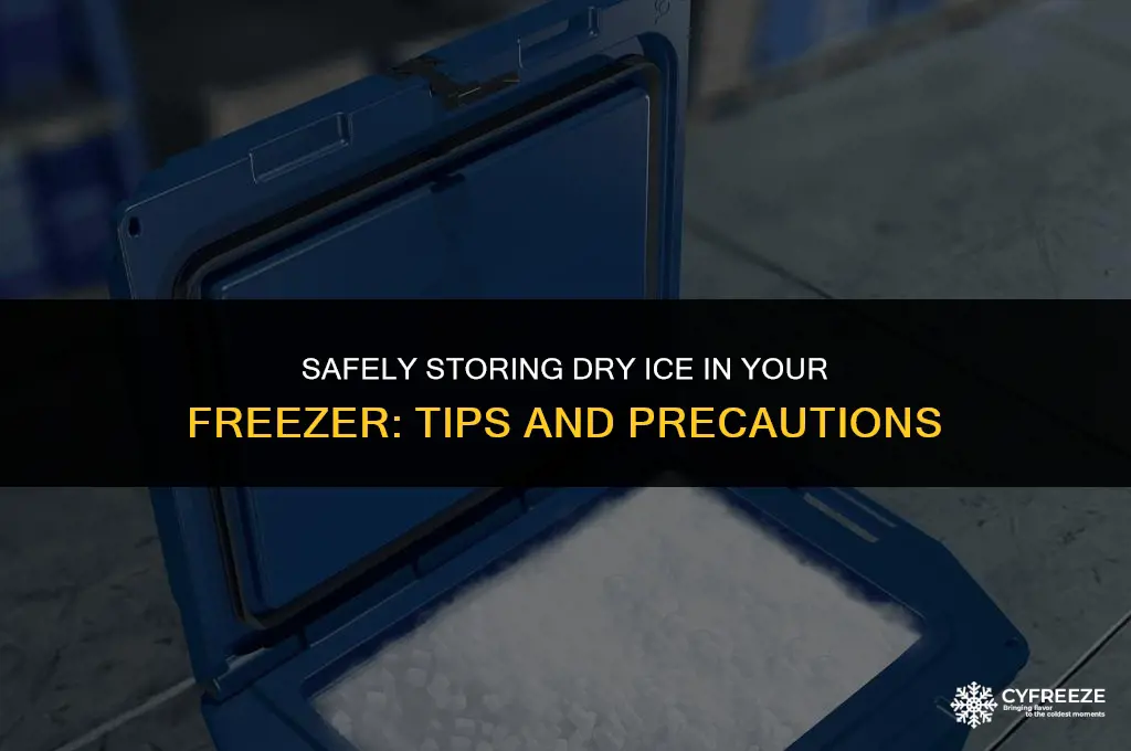 how to store dry ice in freezer