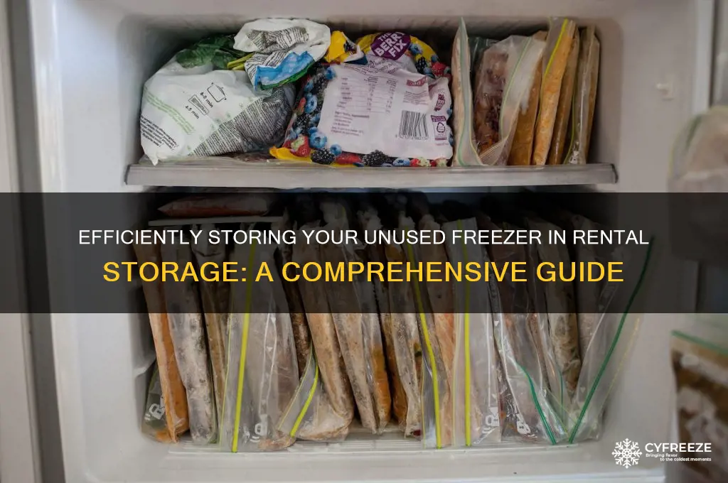 how to store freezer not in use in rental storage