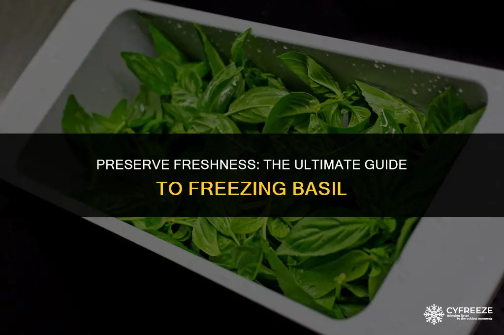 how to store fresh basil in freezer