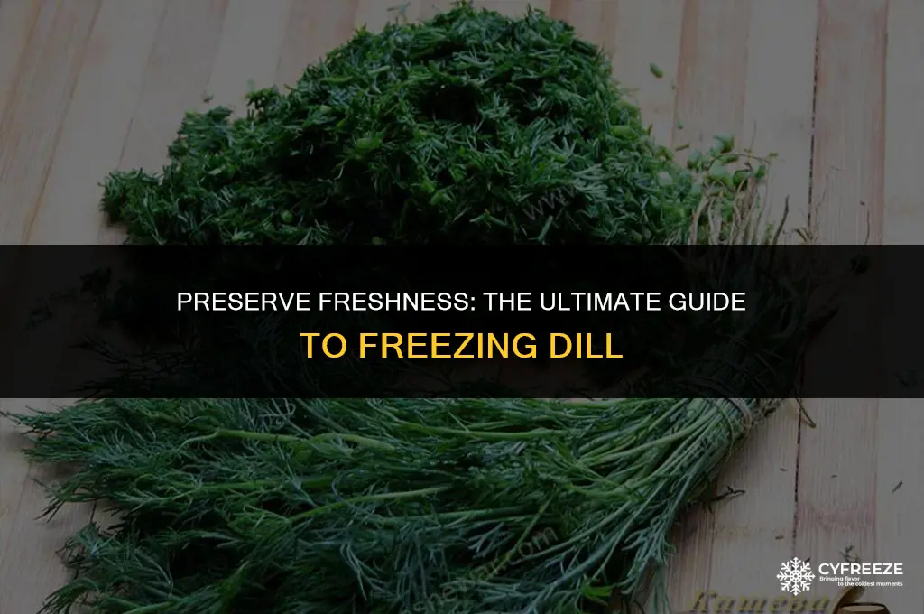 how to store fresh dill in freezer