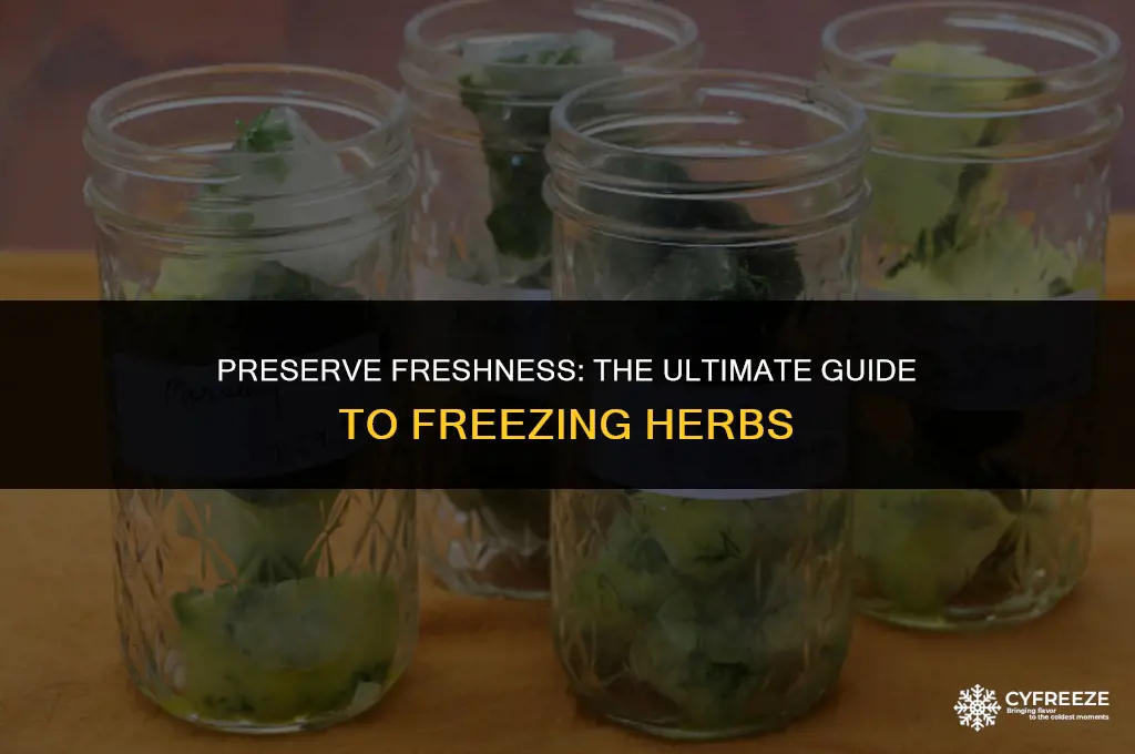 how to store fresh herbs in the freezer