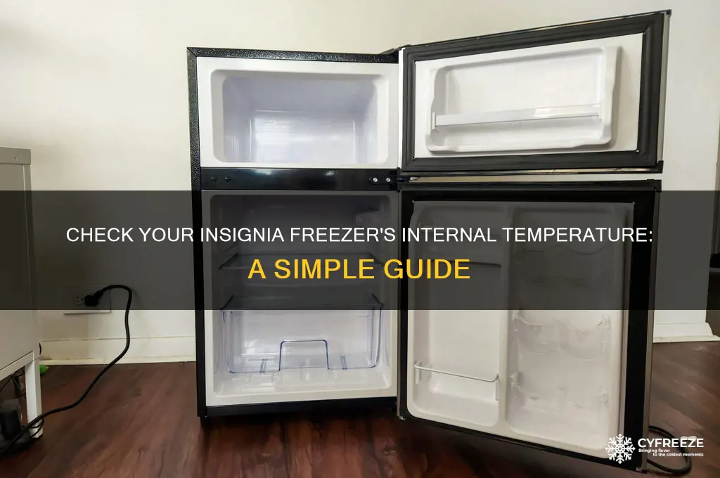 how to tell the inside temperature on my insignia freezer