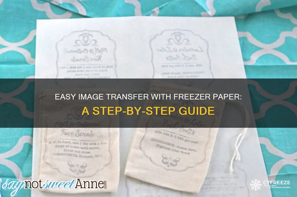 how to transfer image using freezer paper
