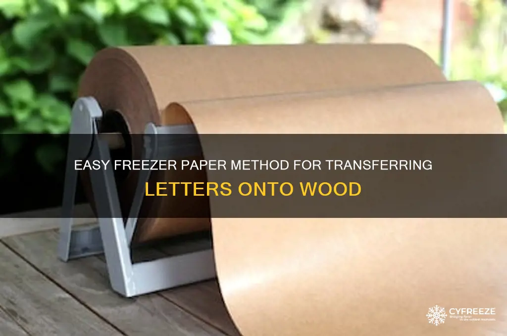 how to transfer letters onto wood using freezer paper