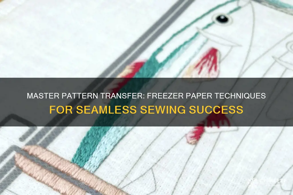 how to transfer patterns using freezer paper