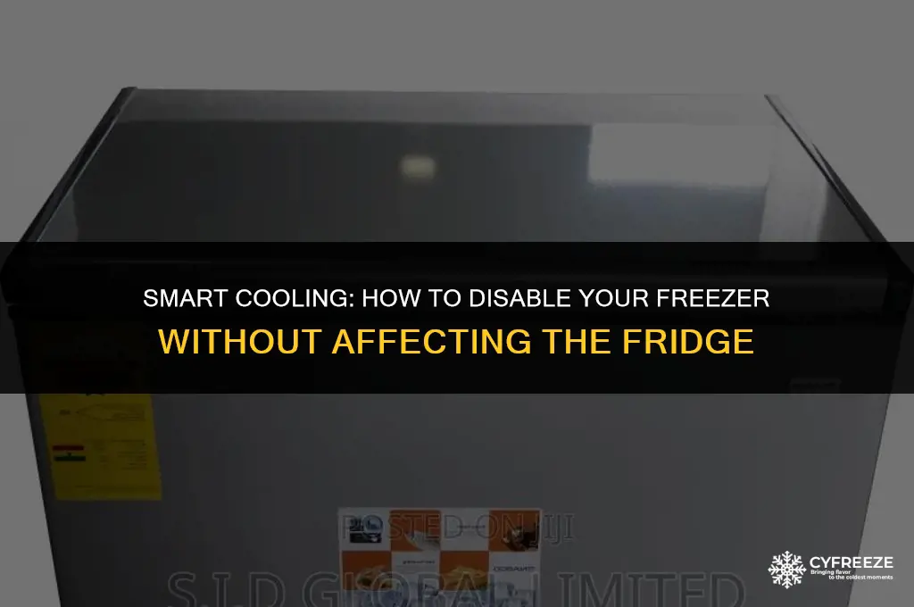 how to turn off freezer but not fridge