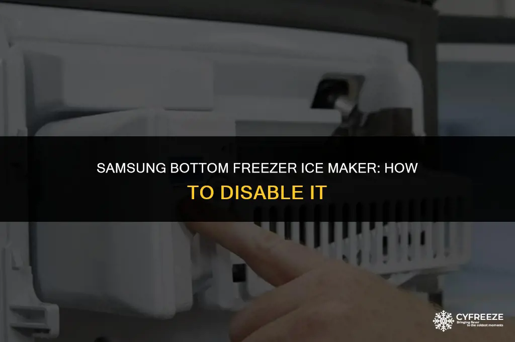 how to turn off ice maker samsung bottom freezer