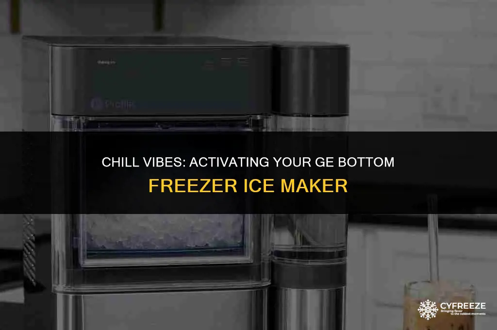 how to turn on ice maker ge bottom freezer