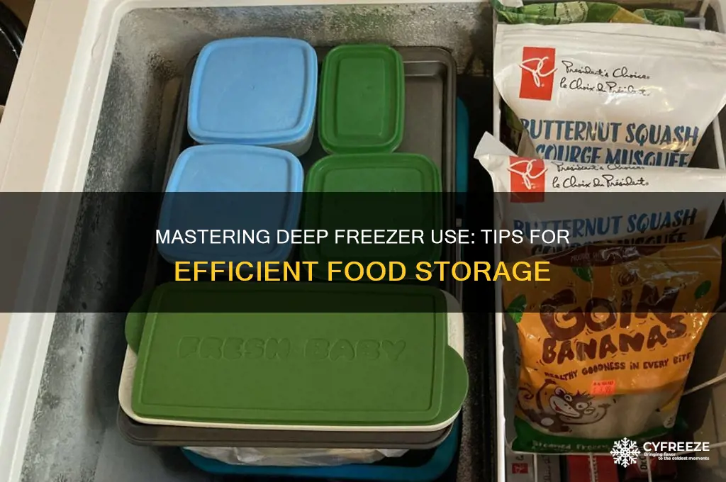 how to use a deep freezer