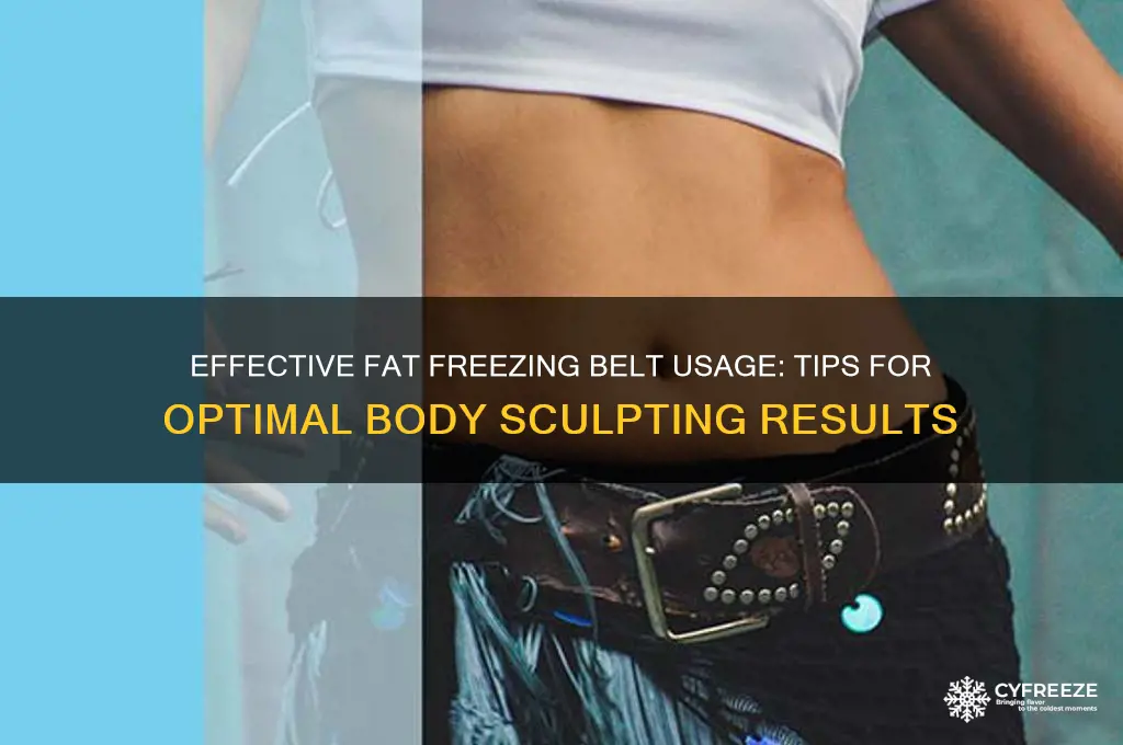 how to use a fat freezing belt