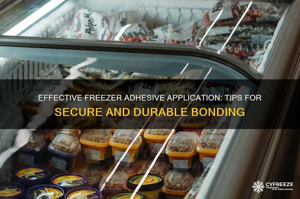 how to use adhesive in a freezer