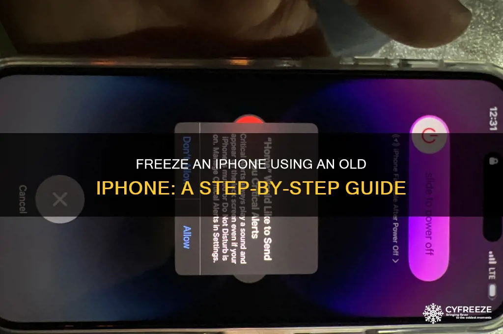 how to use an old iphone to freeze another iphone