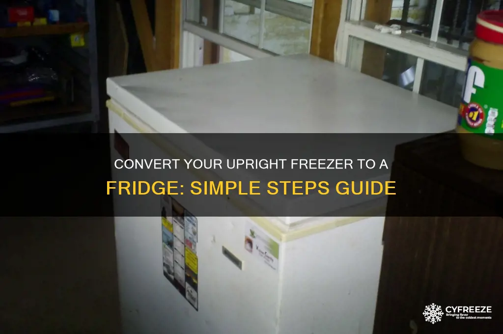 how to use an upright freezer as afridge