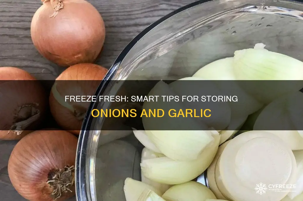 how to use and save onions and garlic for freezer