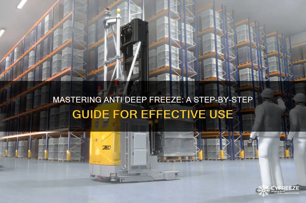 how to use anti deep freeze