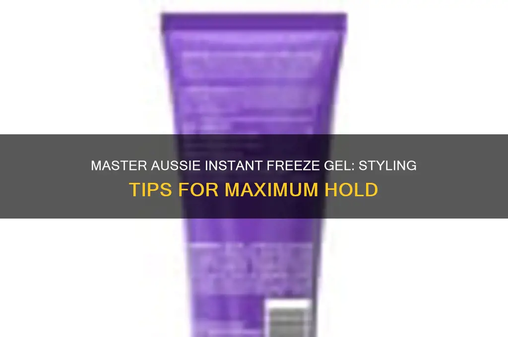 how to use aussie instant freeze gel