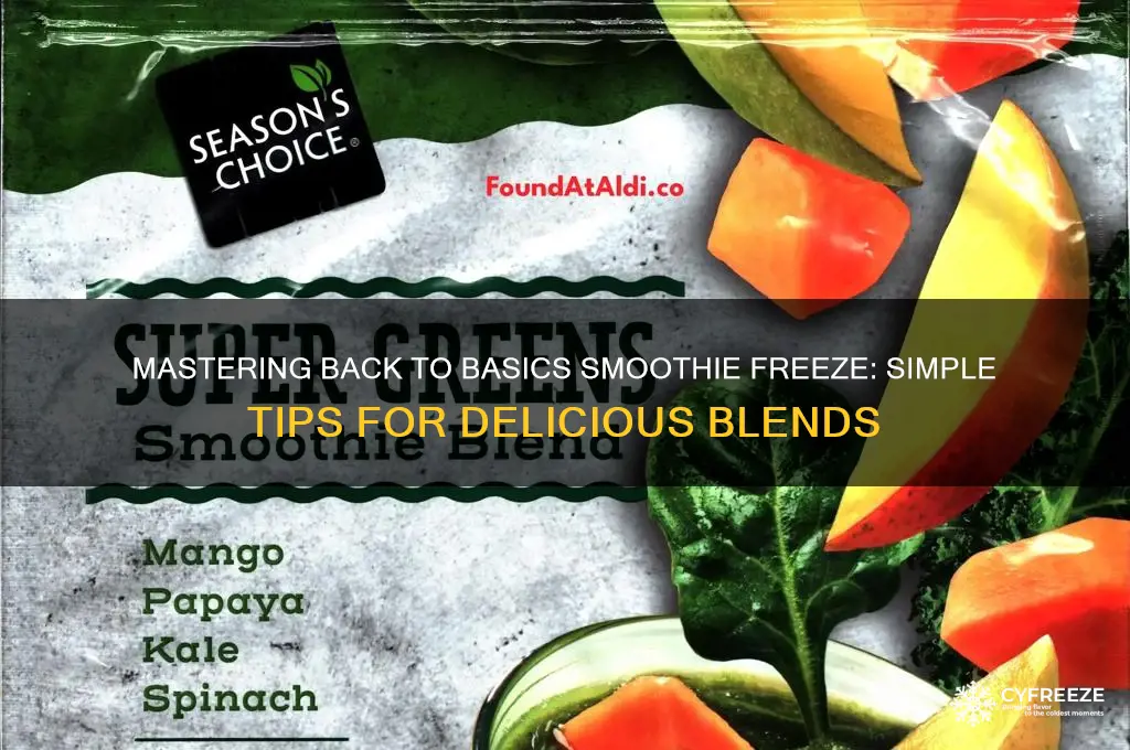 how to use back to basics smoothie freeze